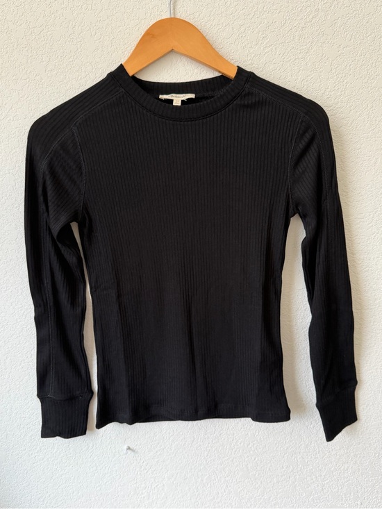 Madewell Tops - Madewell Black Ribbed Long Sleeve Top